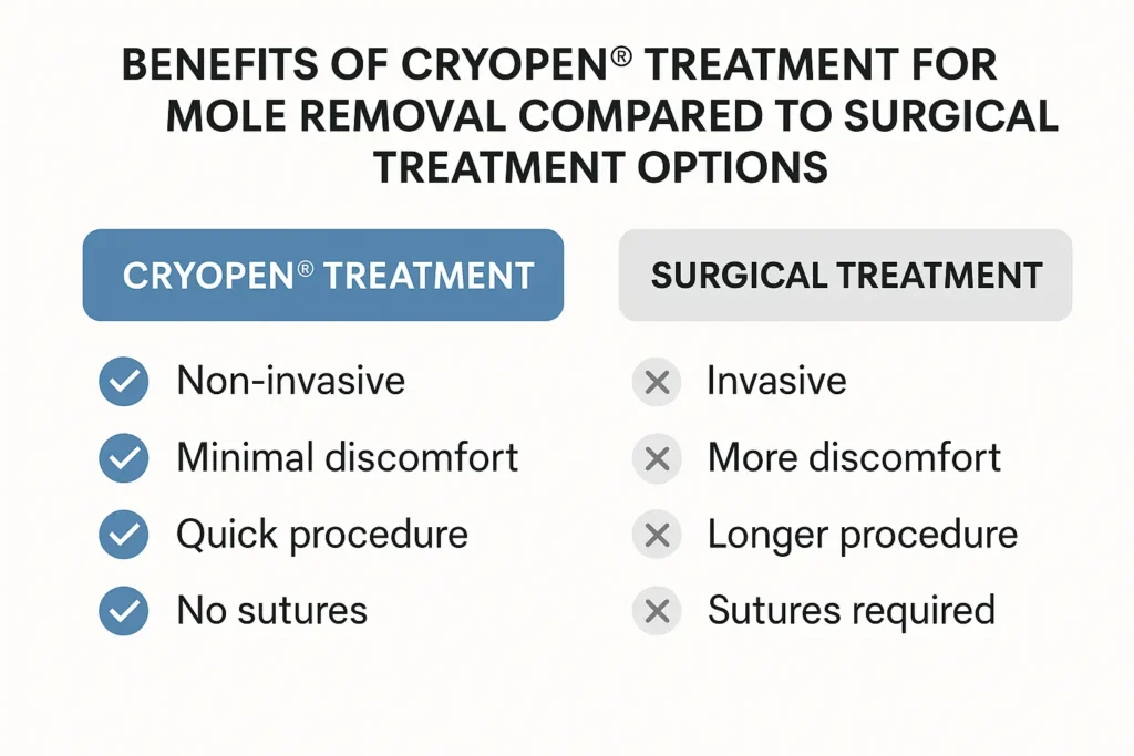 Benefits of facial mole removal Tulse Hill - call our team today to book a consultation
